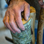 James Crombie in his workshop 2018